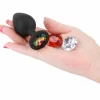 NS Novelties Glams Xchange Round Medium - silikonowy plug z wymiennymi krysztaÅ‚ami