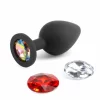 Glams Xchange Round Medium Silicone Plug with Interchangeable Gems