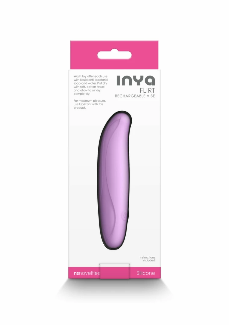 ładowalny - Anelma INYA Flirt Flexible Rechargeable Silicone Vibrator Pink