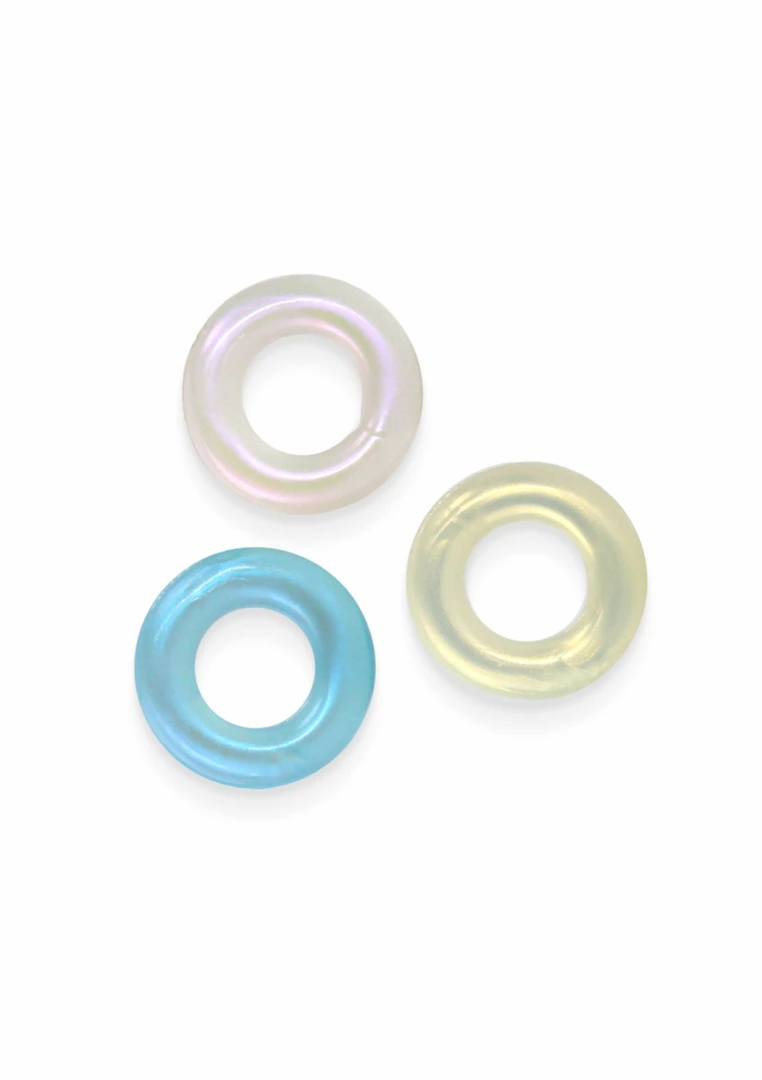 NS Novelties Fantasia Stamina Rings Set TPE Flexible Multi-Color Performance - Anelma sextoys