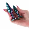 nsnovelties Tapered Training Kit 3 Pcs Chrome-Plated Aluminum Set. Butt plug