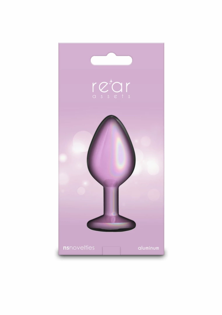 Iridescent Pink Medium Chrome-Plated Aluminum Intimate Plug