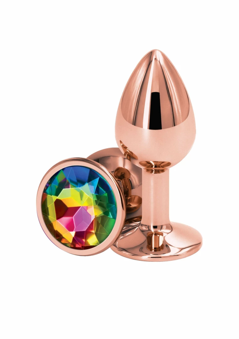 Rear Assets Rose Gold - Compact Rose Gold Aluminum Plug S - Anelma Rear Assets Rose Gold - Compact Rose Gold Aluminum Plug S
