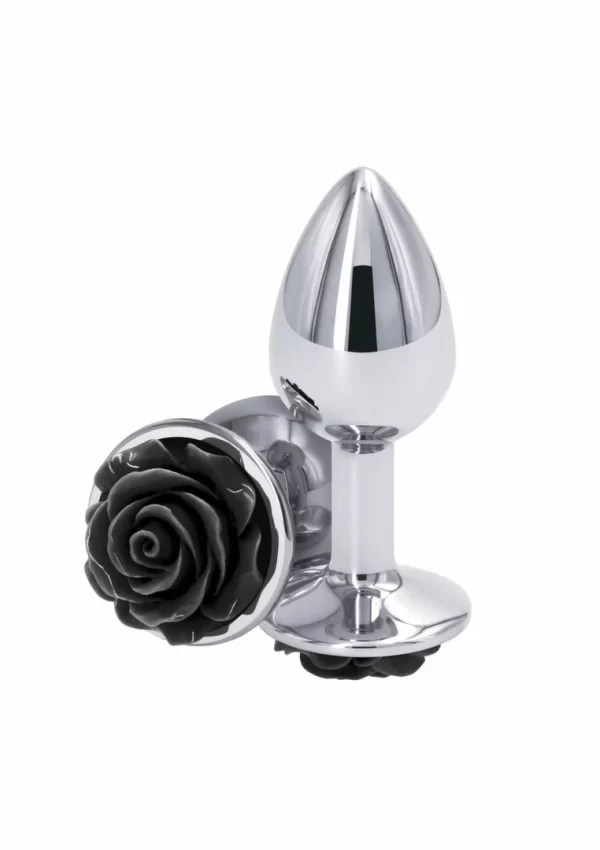 Rose Buttplug Small Chrome-Plated Aluminum Intimate Accessory