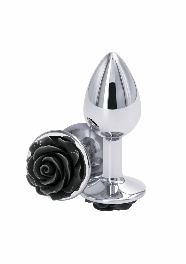 Rose Buttplug Small Chrome-Plated Aluminum Intimate Accessory