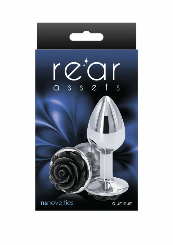 NS Novelties Rose Buttplug Small aluminiowy chromowany dekoracyjny rozmiar S