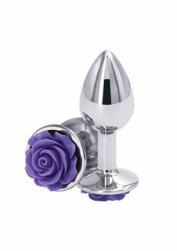Rose Buttplug Small Chrome-Plated Aluminum Intimate Accessory