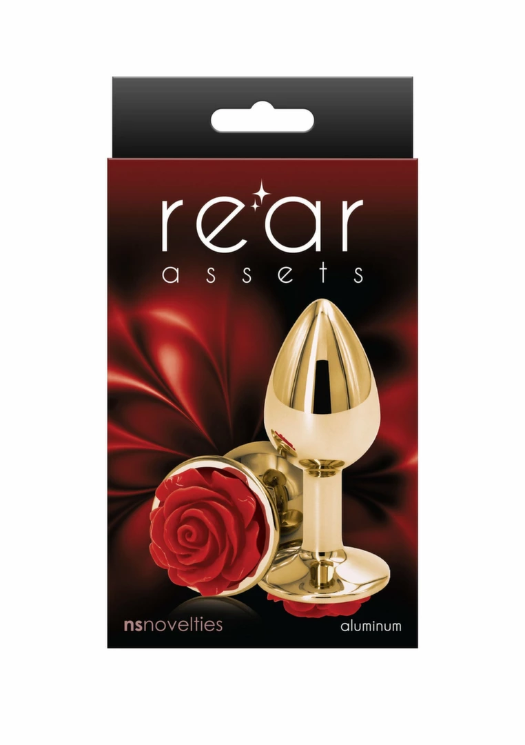 NS Novelties Rose Buttplug Small aluminiowy chromowany z ozdobÄ… roÅ¼Ä… 6