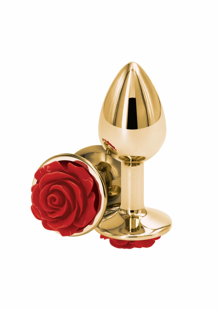 Rose Buttplug Small Chrome-Plated Aluminum Intimate Accessory