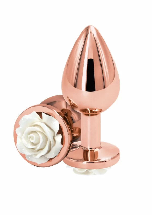 Rose Buttplug Medium Chrome-Plated Aluminum Visual Accent