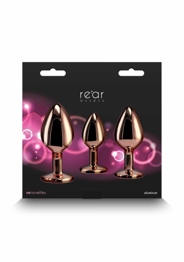 Rear Assets Trainer Kit Chrome-Plated Graduated Set 3 pcs Silver. Butt plug. See functions