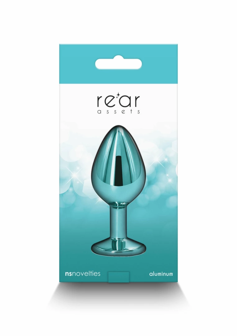 NS Novelties Rear Assets Medium Chrome-Plated Aluminum Plug. Butt plug