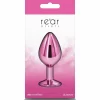 NS Novelties Rear Assets Medium Chrome-Plated Aluminum Plug. Butt plug