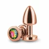 NS Novelties Rear Assets Petite Chrome-Plated Aluminum Plug Pink Gem