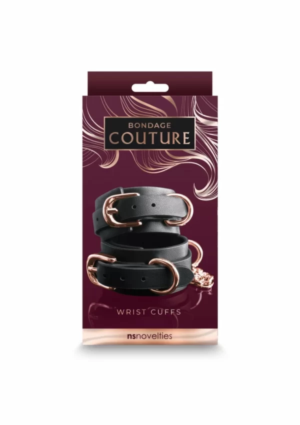 NS Novelties Bondage Couture Wrist Cuffs Blue