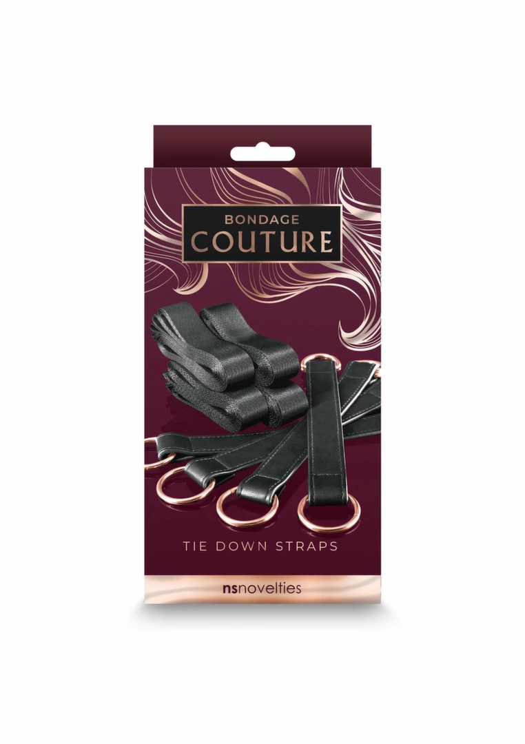 NS Novelties Bondage Couture Tiedown Straps Elegant Blue