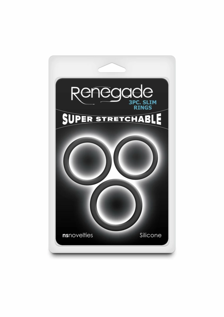 Renegade 3pc Slim Rings silikonowe pierścienie elastyczne 3 rozmiary - Anelma eroticshop