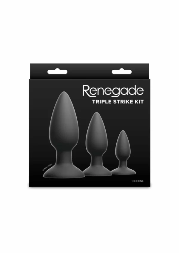 Renegade Triple Strike Anal Kit zestaw 3 anatomicznych stoÅ¼kow silikonowych