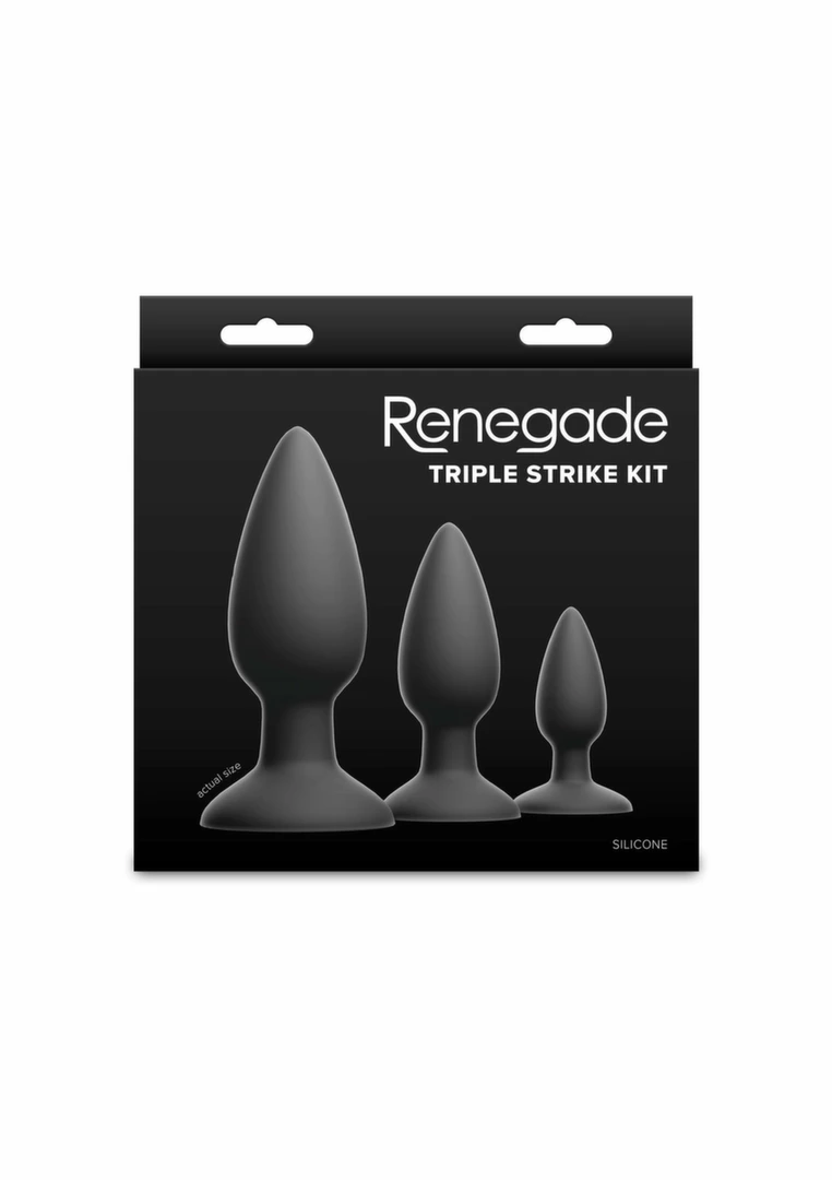 Renegade Triple Strike Anal Kit zestaw 3 anatomicznych stożkow silikonowych