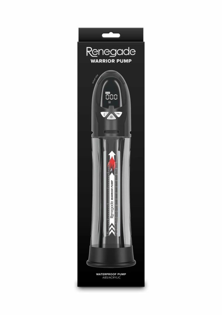 Renegade Warrior Pump - wodoodporna pompa intymna LCD 8†4 tryby - Anelma pompki powiększające penisa