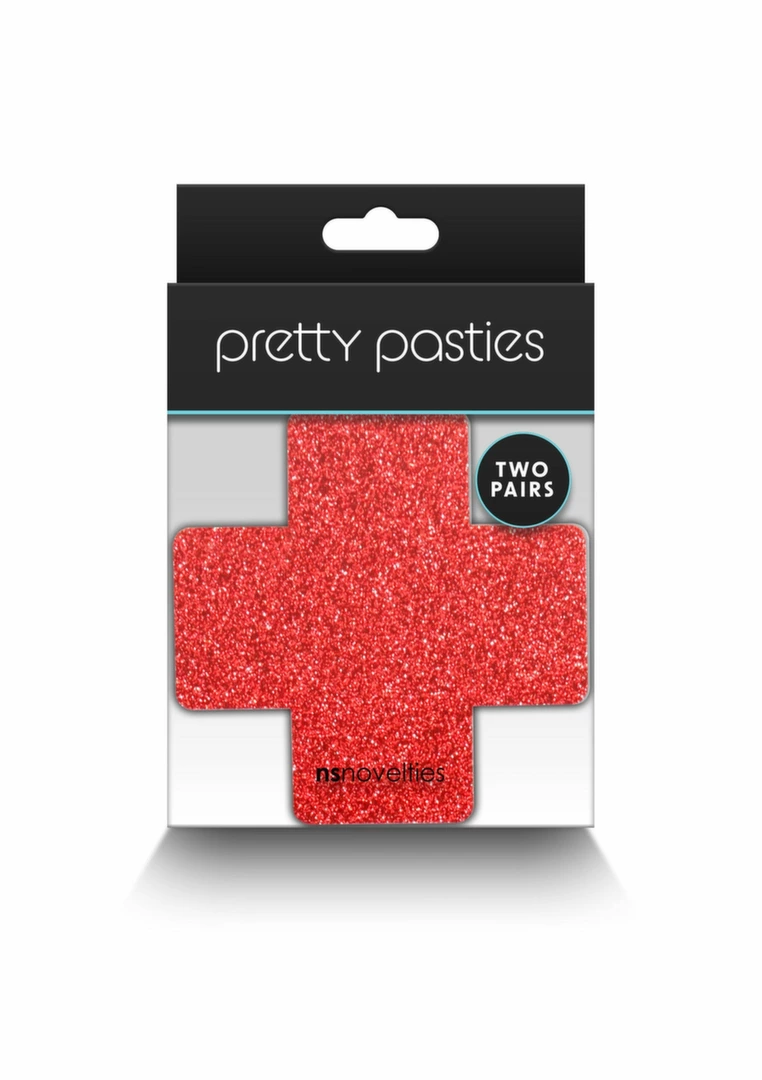 NS Novelties Pretty Pasties Glitter Cross 2 Pair