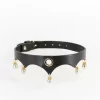 Fetish & Fashion Jezebel Collar zÅ‚ote akcenty perÅ‚y regulowany 29-40cm