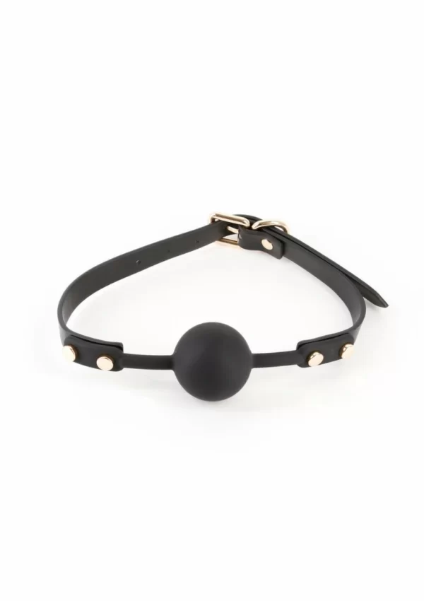 Fetish & Fashion Janice Gag - anatomiczny knebel z regulacjÄ… PU czarny