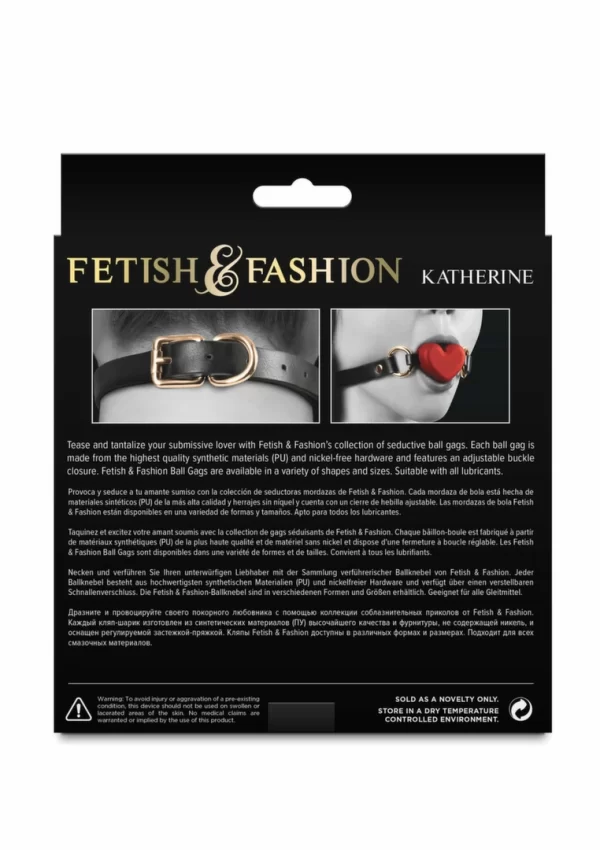 Fetish & Fashion Katherine Gag Adjustable PU Ball Restraint
