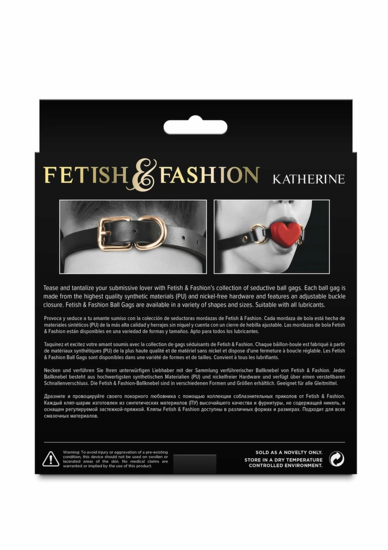 Fetish & Fashion Katherine Gag Adjustable PU Ball Restraint