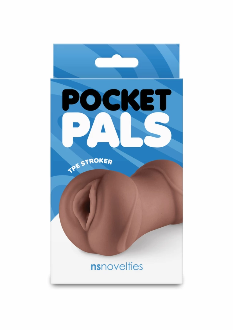 NS Novelties Pocket Pals Model TPE Compact Intimate Device Beige combines flexible elastomer and an ergonomic design in a practical