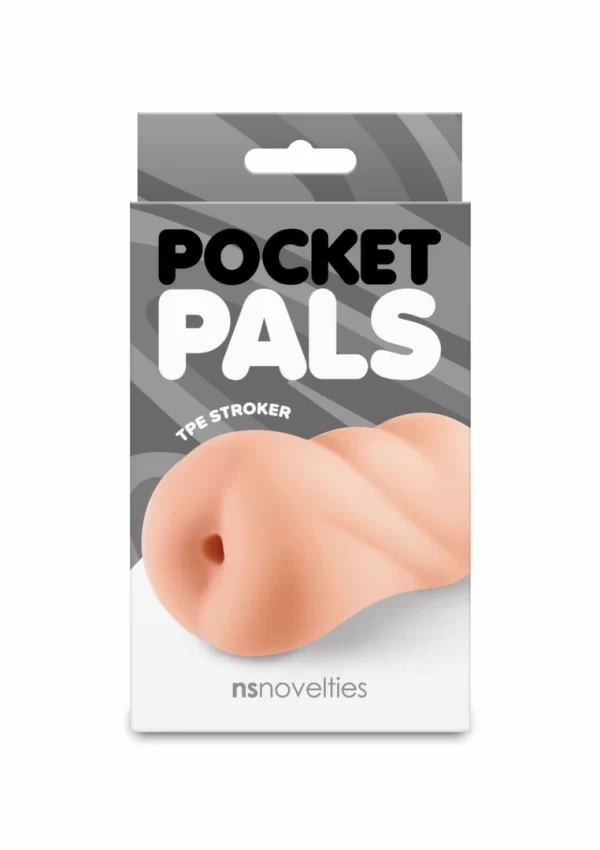 NS Novelties Anal Stroker Pocket Pal TPE Compact Intimate Device combines flexible elastomer and an ergonomic design in a practical