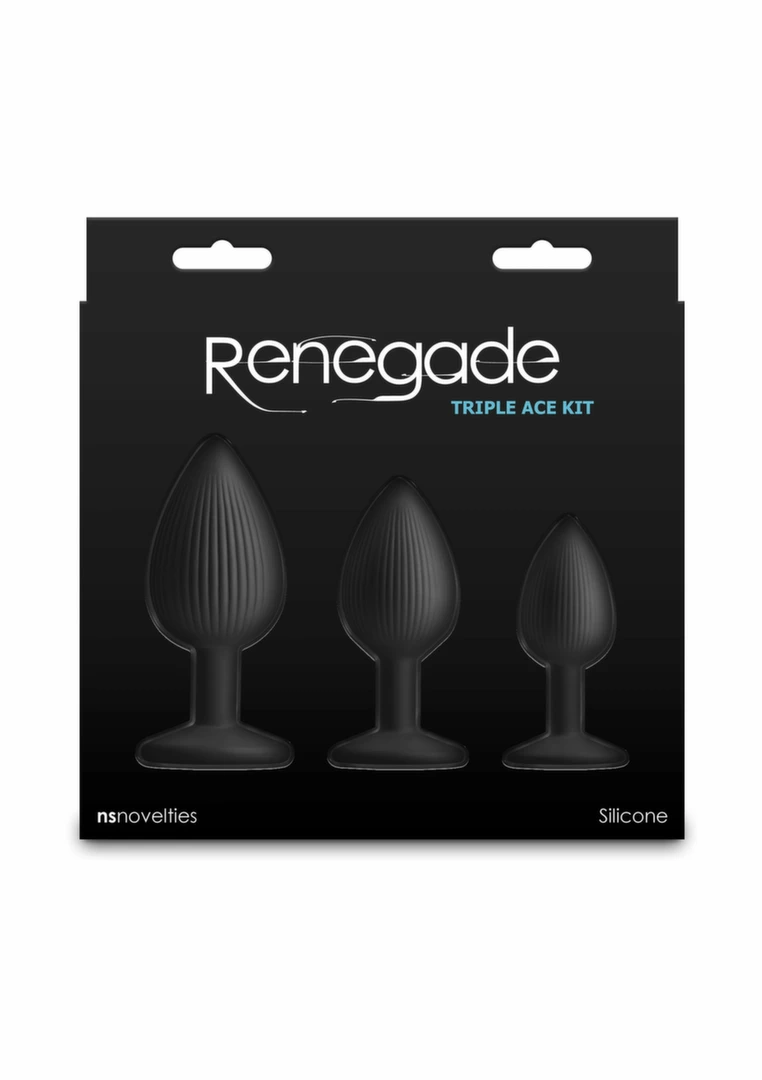 NS Novelties Renegade Triple Ace Kit Silicone Plug Set