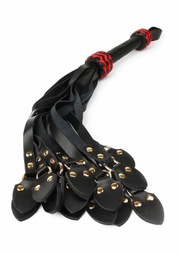Hidden Desire Leather Cat-o-Nine Whip skorzany bicz z Ä‡wiekami