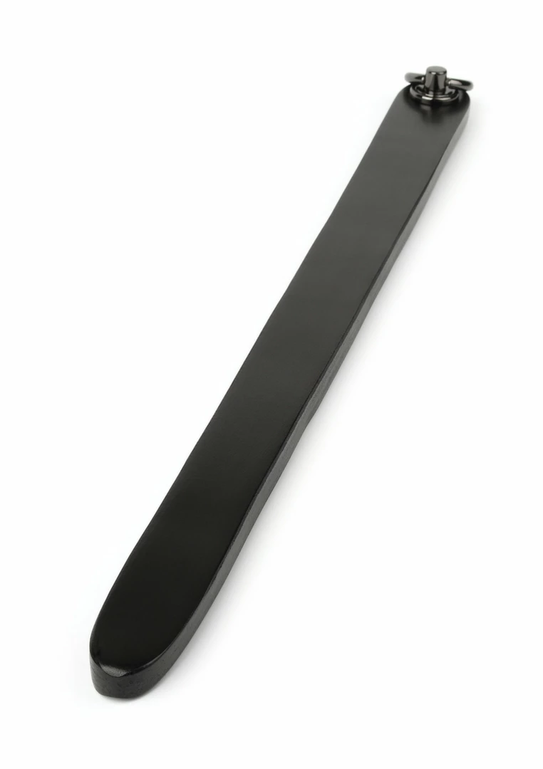 Hidden Desire Genuine Leather Ruler - elegancki skorzany liniaÅ‚ 40 cm czarny