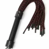 Hidden Desire Genuine Leather Knot Flogger czarno-czerwony 55 cm