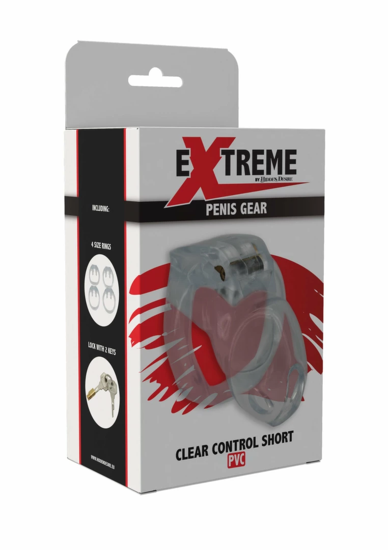 HIDDEN DESIRE Clear Control Short Cage Transparent Acrylic