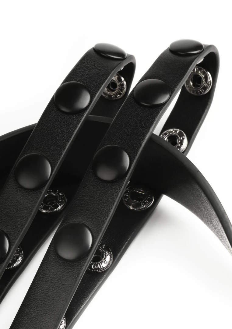 AVANZA VANTAGE 8 Core Harness Jockstrap Black PU Leather