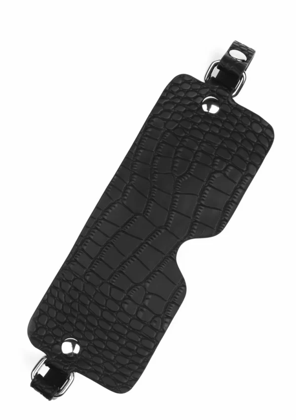 AVANZA FEROS Croc-Embossed PU Leather Blindfold