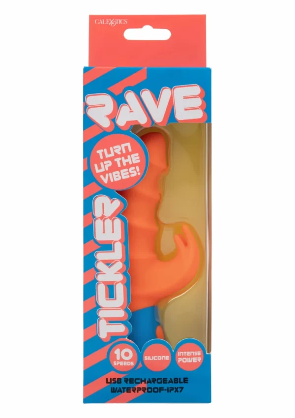 Tickler Rave Vibrator Silicone Waterproof 10 Modes Purple - Anelma Tickler Vibrator silikonowy model z 10 trybami i pamięcią