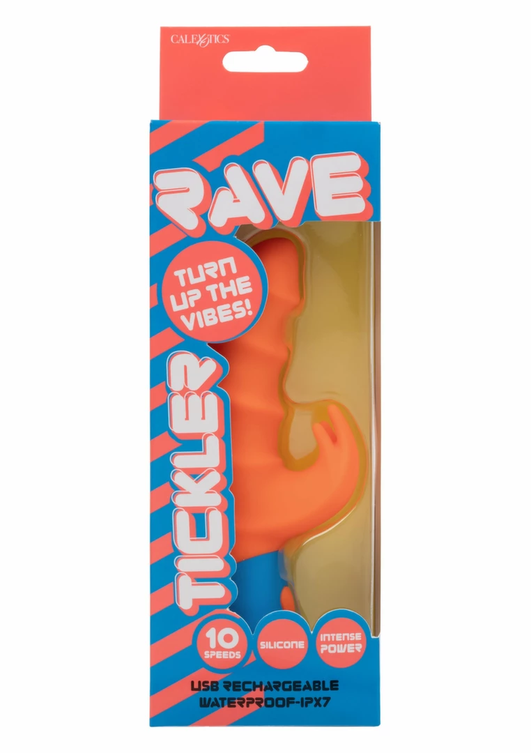 Tickler Rave Vibrator Silicone Waterproof 10 Modes Purple - Anelma Tickler Vibrator silikonowy model z 10 trybami i pamięcią