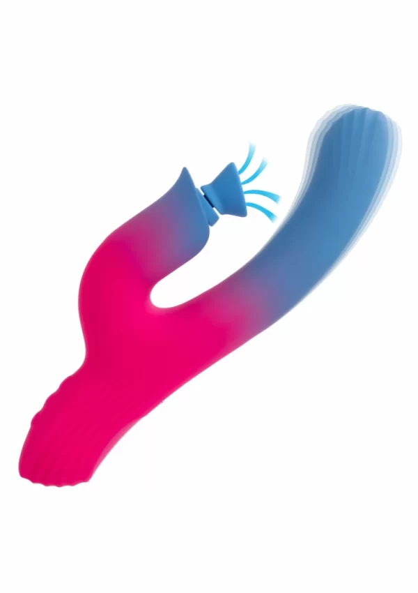 CalExotics Dual Stimulator Suction Vibrator silikonowy 2w1 - vibraattori - Anelma CalExotics Dual Stimulator Suction Vibrator Flexible