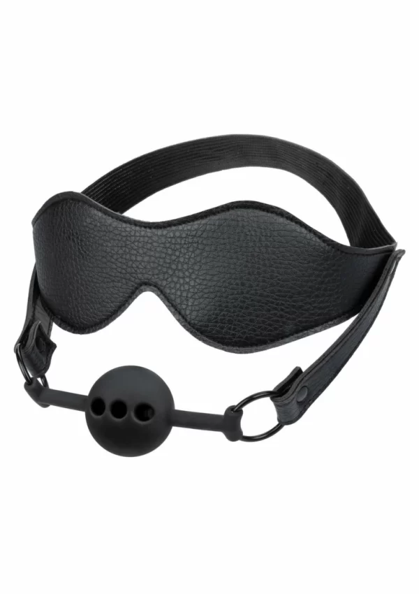 CalExotics Eye Mask & OddychajÄ…cy Ustnik z Silikonu - Zestaw Komfortowy