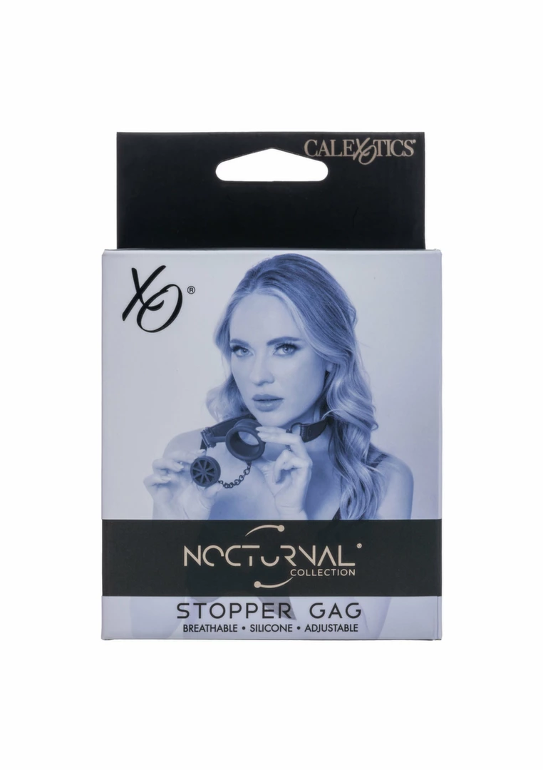 CalExotics Stopper Gag Silicone Adjustable Strap Black
