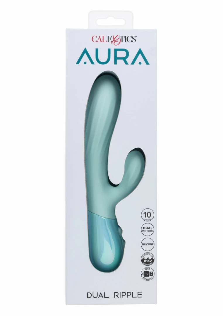 Aura Dual Ripple Vibrator silikonowy - Anelma 10 trybow