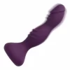 Deep Stud Probe Silicone Dual Motor Curved Intimate Device Black. Butt plug. See functions