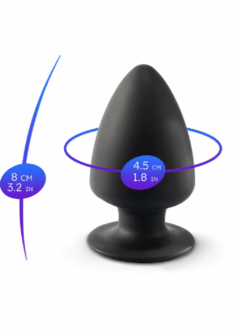 Silex-D Plug Model 1 Xsmall Black - Thermo-Reactive Silicone