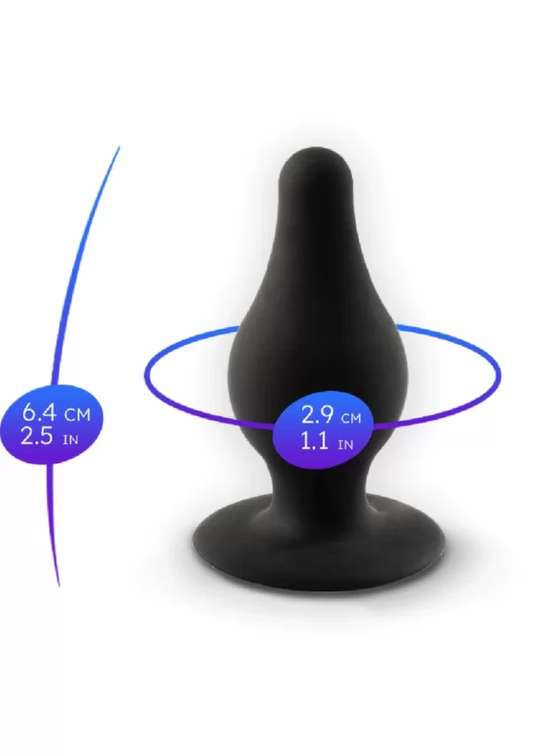 Silex-D Plug Model 2 Xsmall Black - Thermo-Reactive Silicone