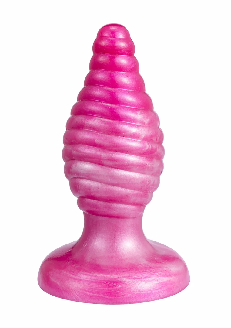 Fantasy Plug Cherry SILEXPANÂ® Spiral-Textured Pink Intimate Accessory