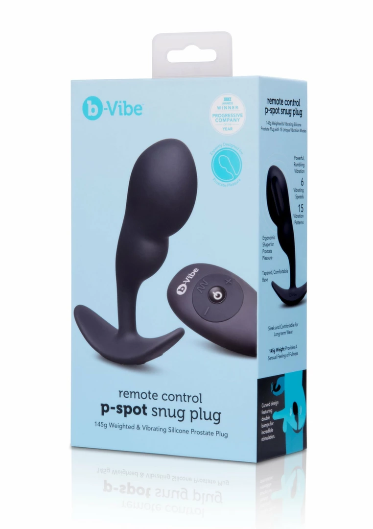 b-Vibe P-Spot SnugPlug Medium Weighted Silicone Plug