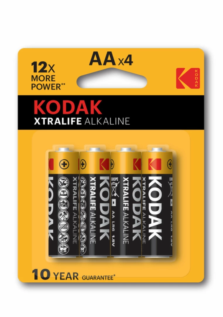 Kodak XTRALIFE AA Alkaline Batteries 20-Pack Long-Lasting Power
